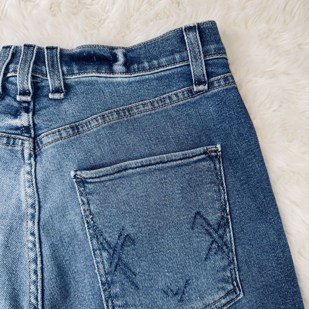 McGuire High Rise Ankle Jeans 29 (29x26) Blue Navy Salmon Stripe Denim Womens - Picture 9 of 11